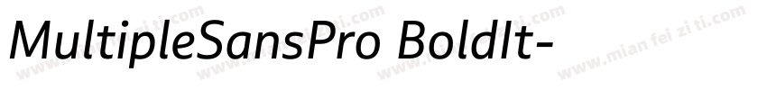 MultipleSansPro BoldIt字体转换